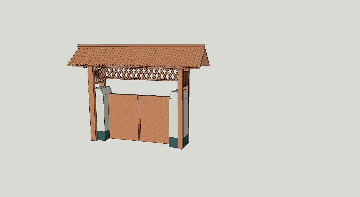 木质门su模型