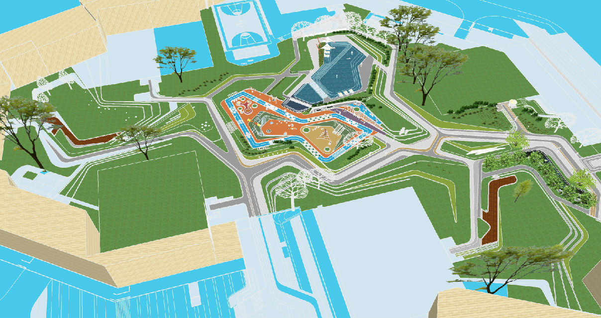 住宅区游泳池儿童活动场地设计文本 susu模型 居住区景观su模型