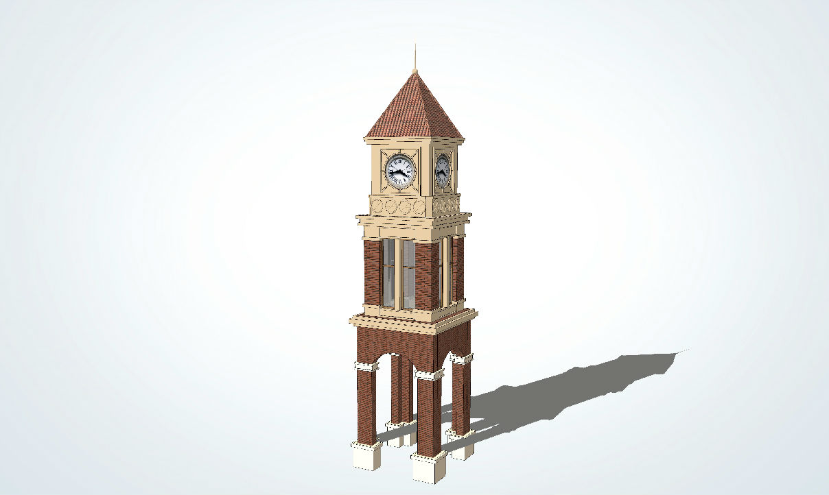 英式景观塔楼su模型