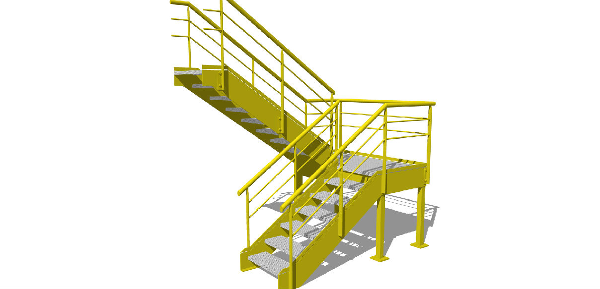 工业旋转楼梯 23 铁架楼梯 su模型