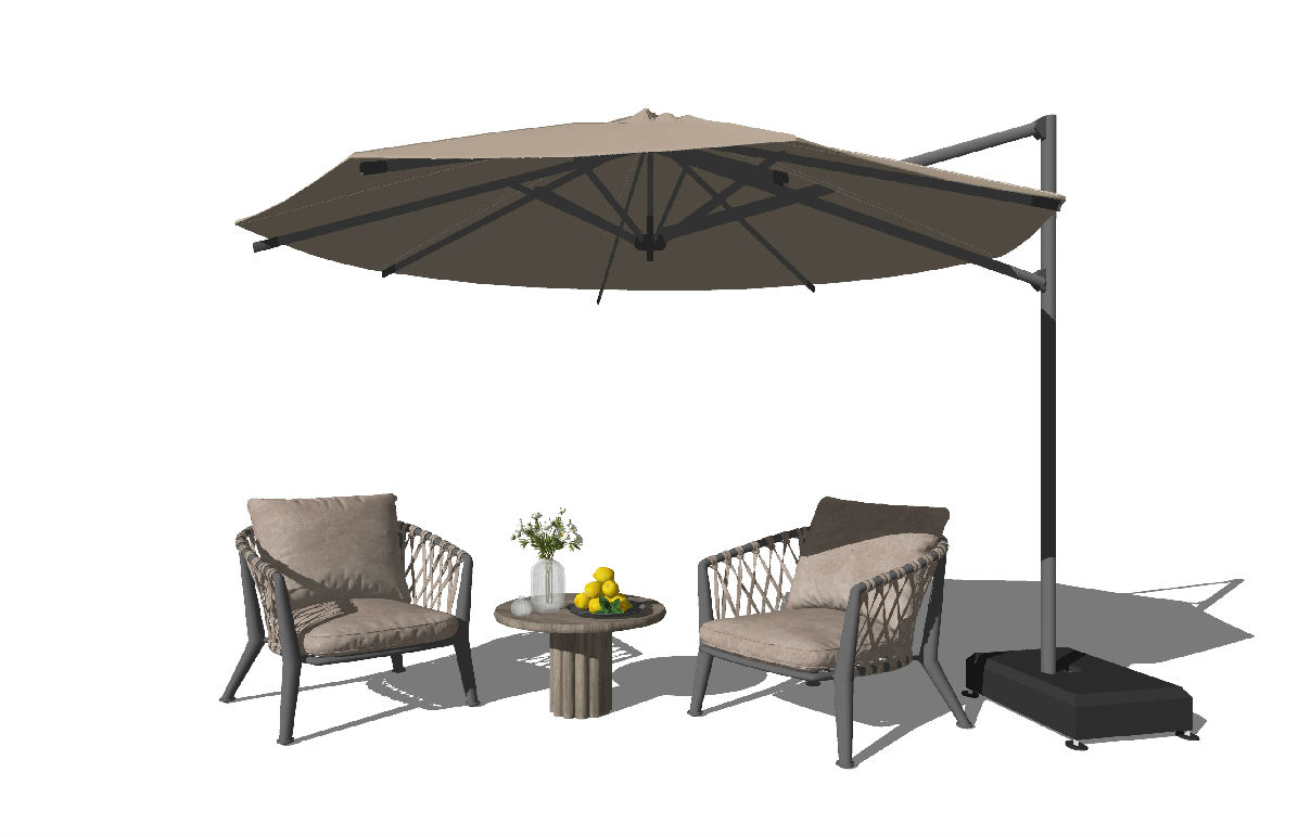 现代户外遮阳伞餐桌椅3d模型下载_ID11949601_3dmax免费模型-欧模网