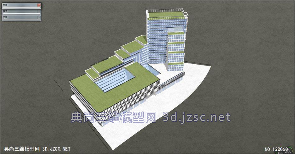 退台su模型 su建筑三维模型su模型