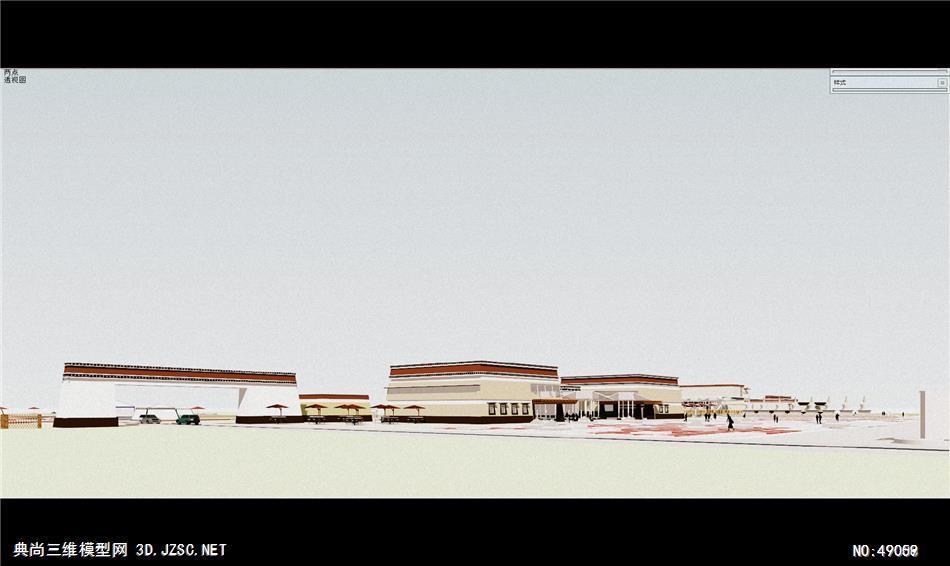 藏式博物馆游客中心露营地综合设计地方民族 su模型 3dsu模型