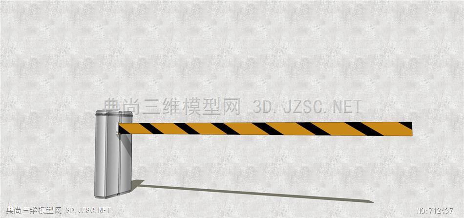 汽车门禁机 闸机 收费杆 道闸门 汽车围栏 汽车栏杆 车档10su模型