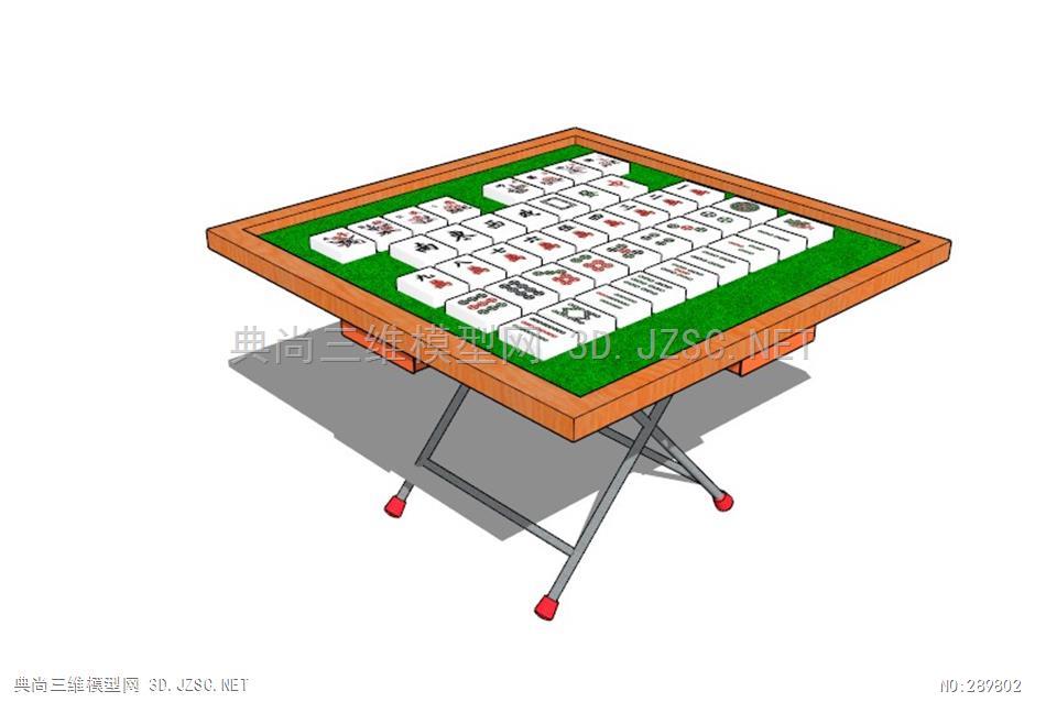 麻将桌-su合集模型 室内小品模型su模型 su室内小品合集su模型
