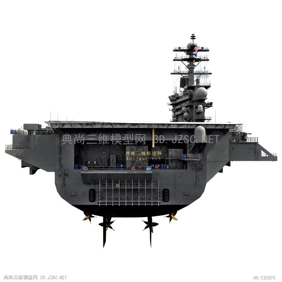 turbosquid - uss john c stennis cvn-74[航母模型]航空母舰艇 三维