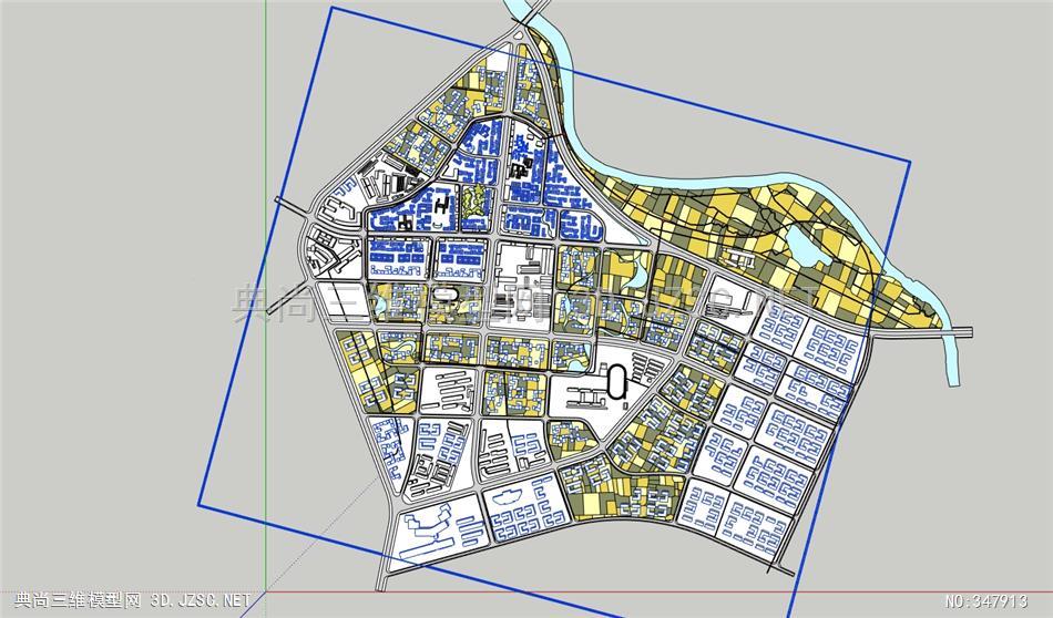 大唐昌规划爷 sketchup模型 skp模型 草图大师模型su模型