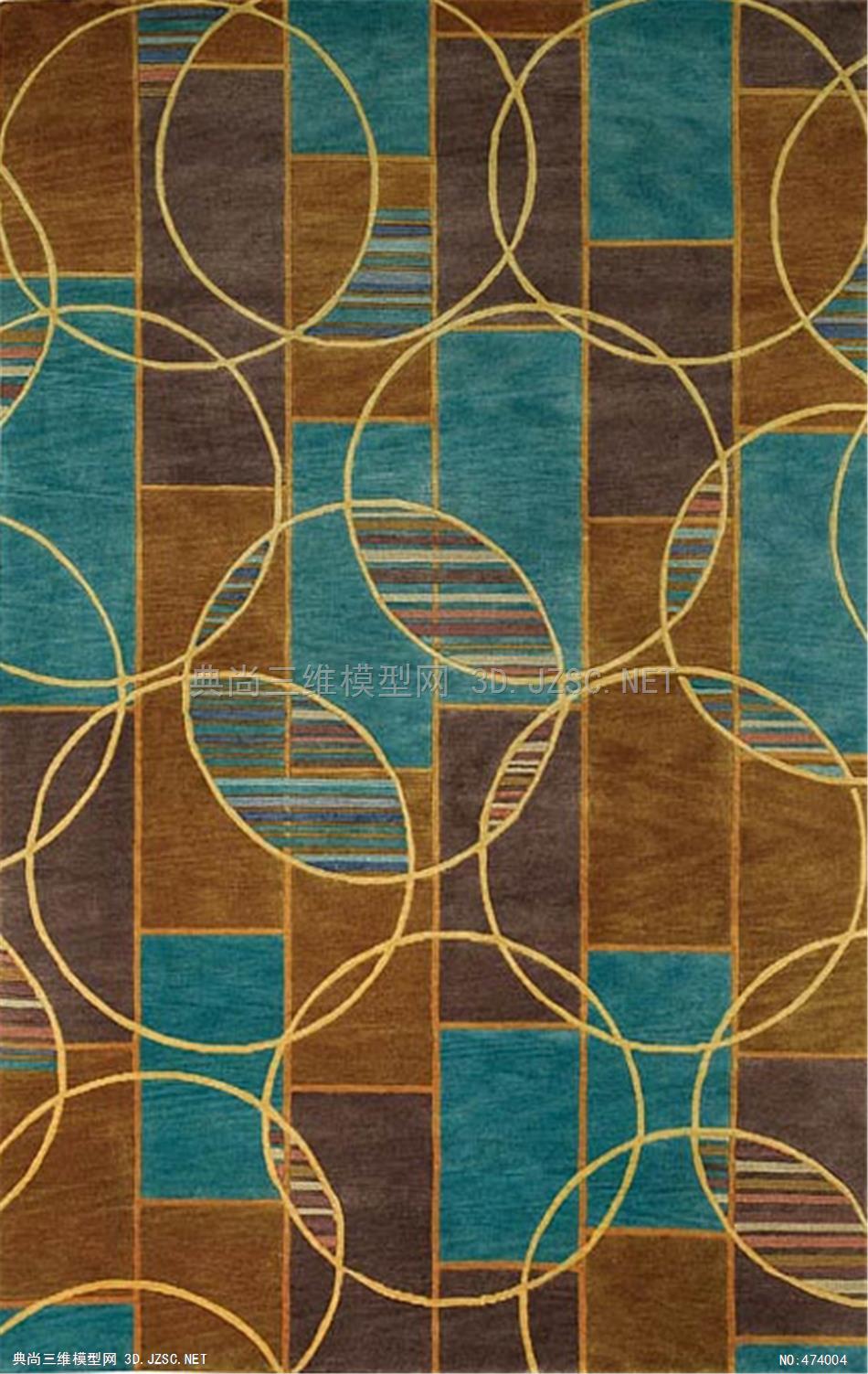地毯贴图-现代几何图案地毯(277张)贴图财质 免费下载