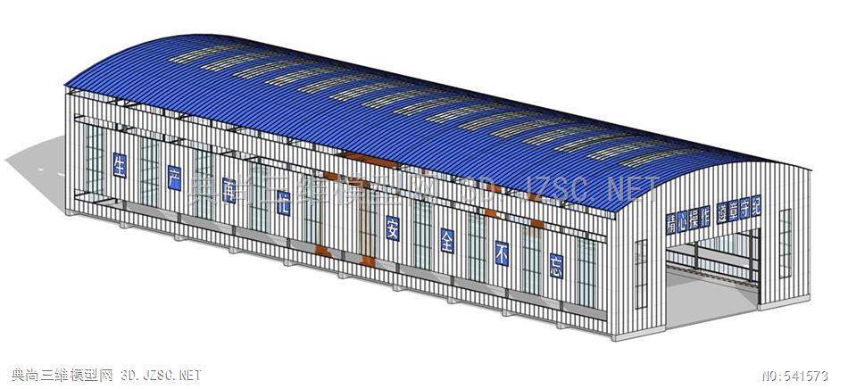 钢筋加工棚su模型 su建筑三维模型su模型