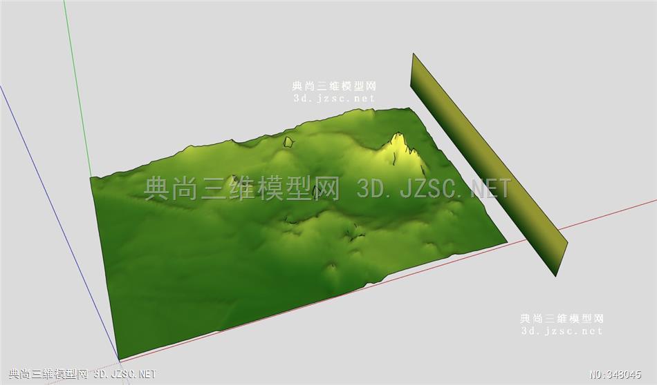 山体模型城市规划 skp模型下载 草图大师模型su模型