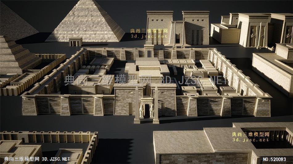 kitbash3d-egypt[古埃及建筑] 建筑模型3dmax c4d fbx模型3dmax模型