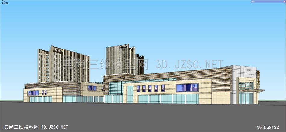 鸟瞰图 设计效果图 居民楼 街道商业综合体 商业街 办公 su精品模型