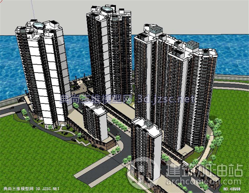5546住宅规划 su模型 3d
