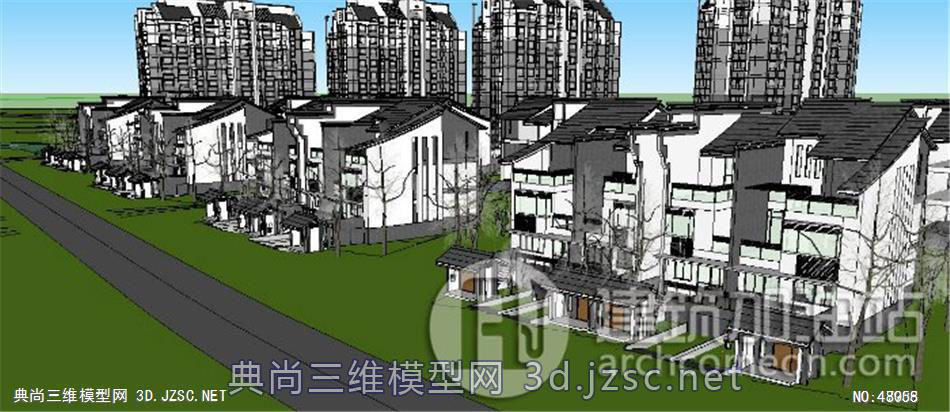 5538住宅规划 su模型 3d