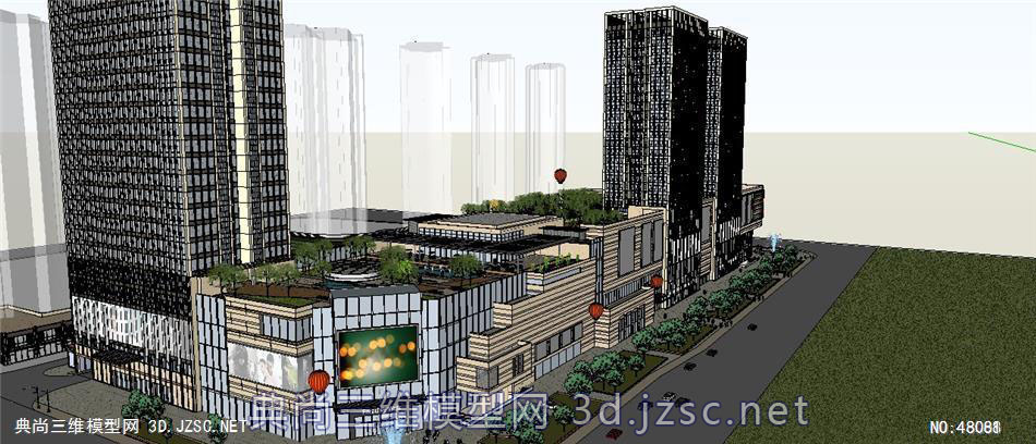 5515住宅规划 su模型 3d