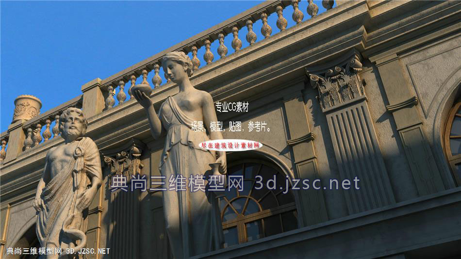 ZQqc1qc2lxj别墅建筑特写3d动画模型