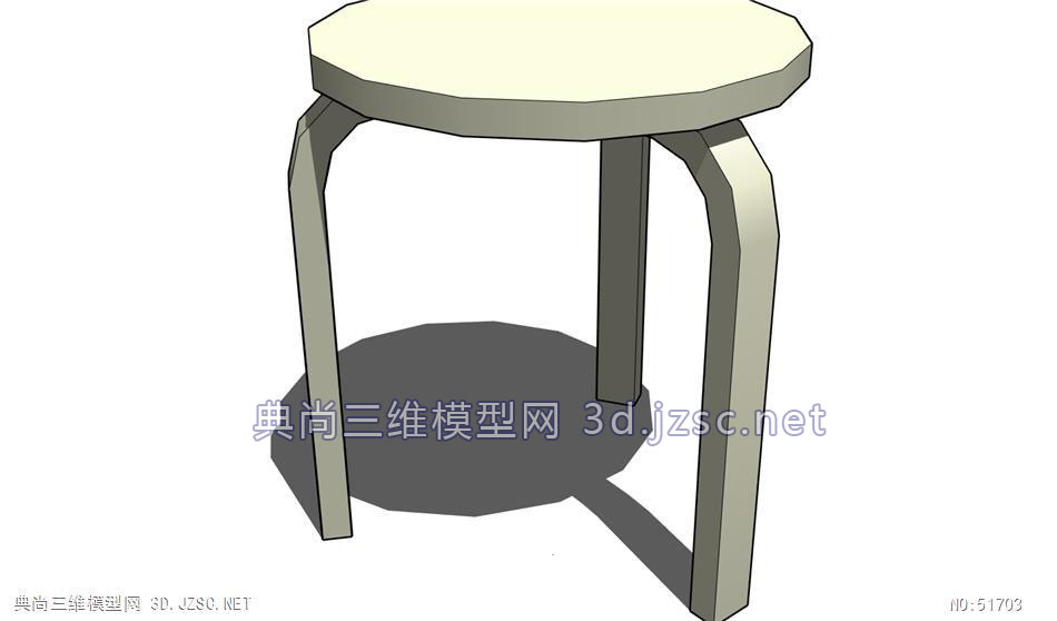 Chair_Stool_3Legs椅凳