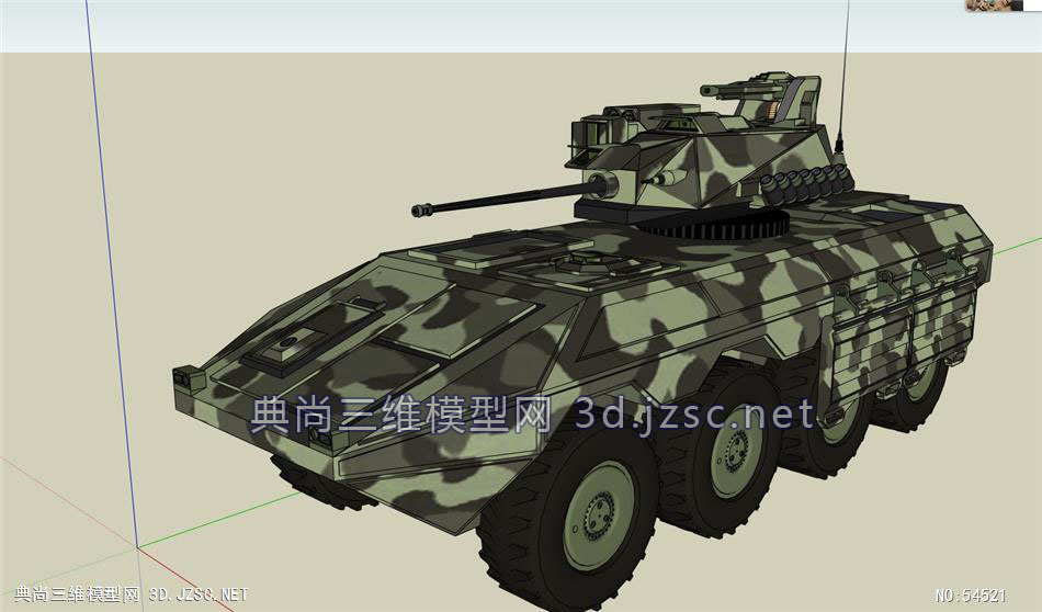 战车步兵战车43d模型susu模型 装甲车辆su模型