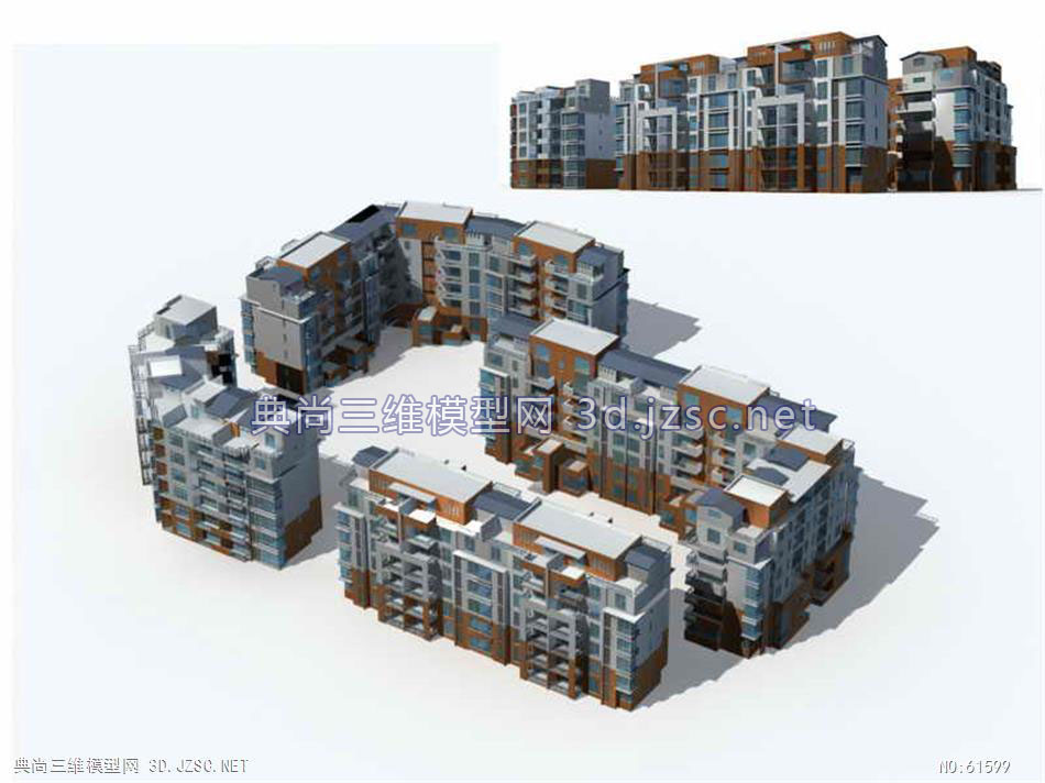 3d多层住宅max模型2多层0005