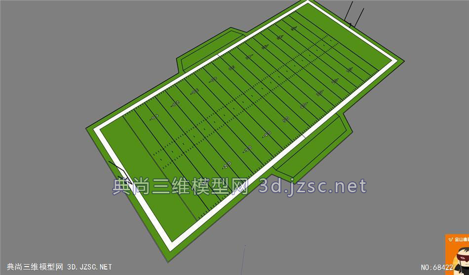 橄榄球场002su模型