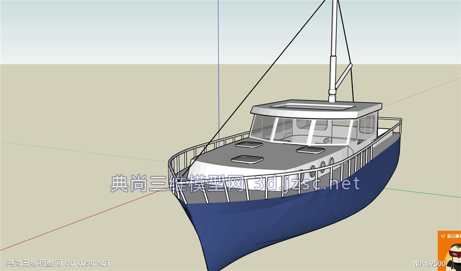 小渔船su模型