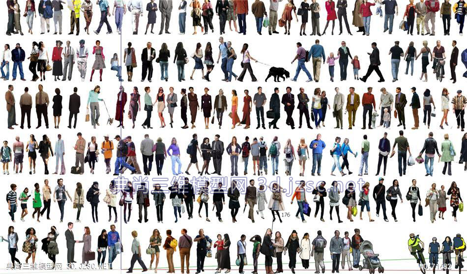 人物精品组合群体写实风格2d贴图人物百余个姿态(修改