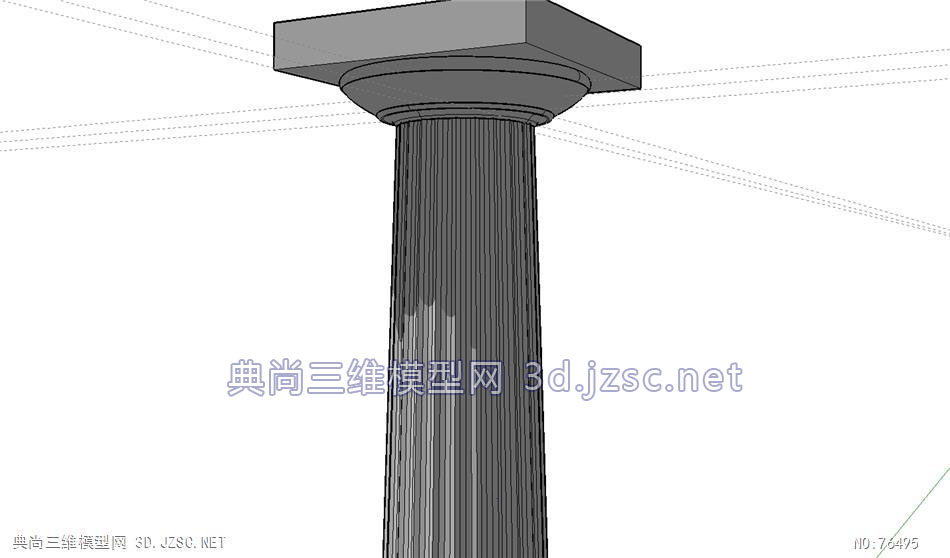 多利安柱式su模型