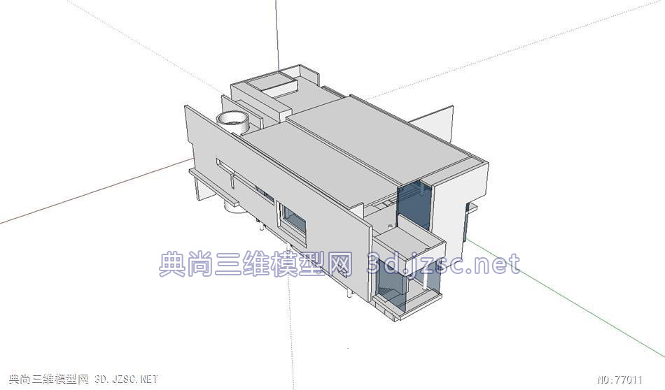 其他建筑大师作品实体精模sketchup理查德迈耶rachofskyhouse