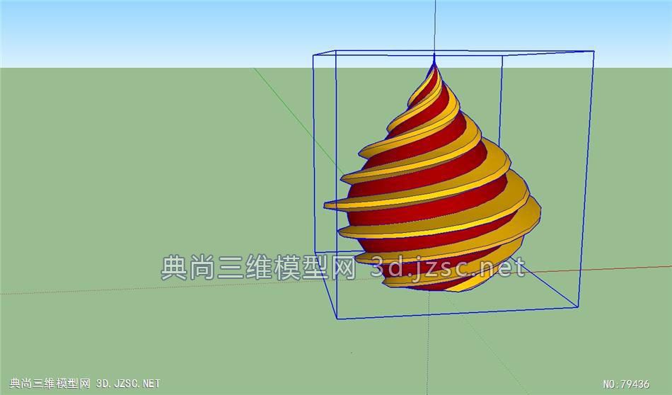 螺旋圆顶雕塑su模型su模型