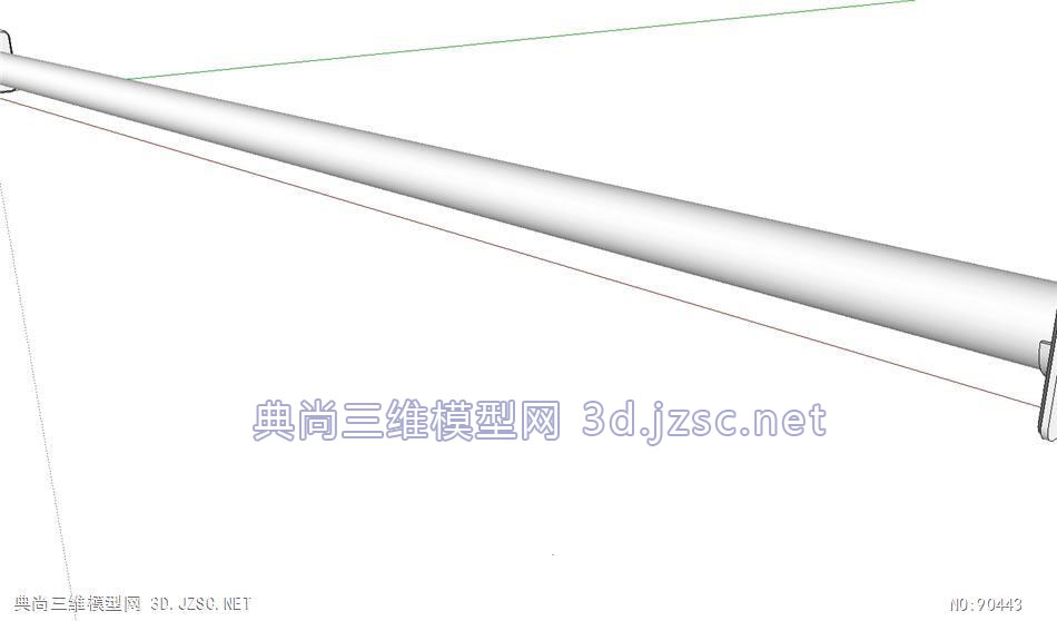 不锈钢晾衣杆su模型su模型 景观小品(精)su模型