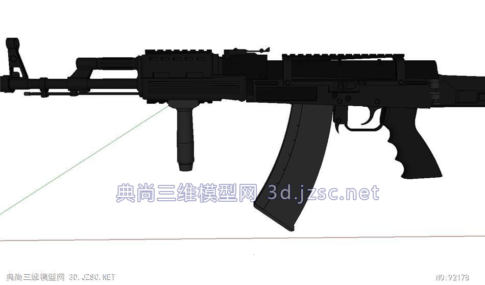 机关枪冲锋枪的skp模型设计su模型