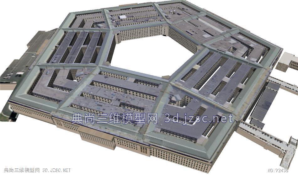 美国五角大楼的skp模型