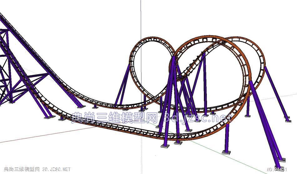 过山车su模型设计su模型 景观小品(精)su模型