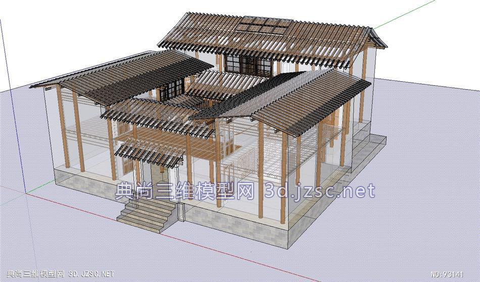 云南建筑民居房子su模型