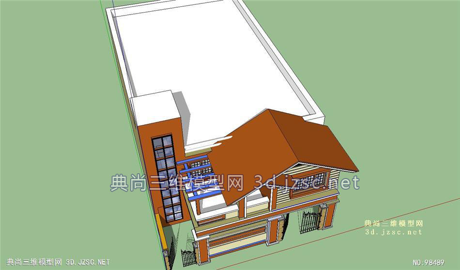 房子住宅别墅建筑su模型su模型