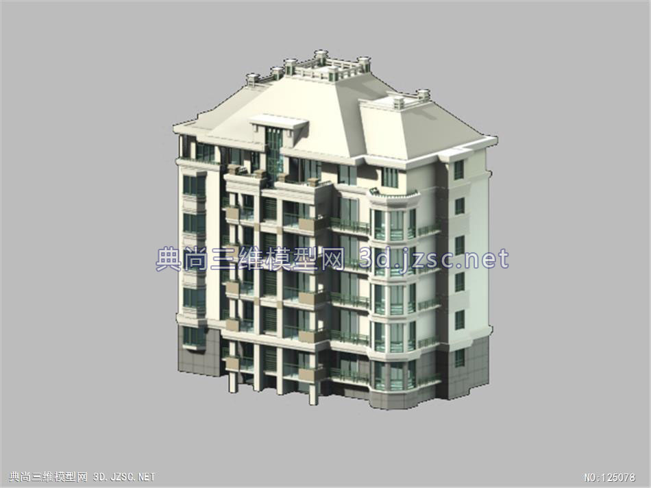 小区建筑-11-现代建筑max模型