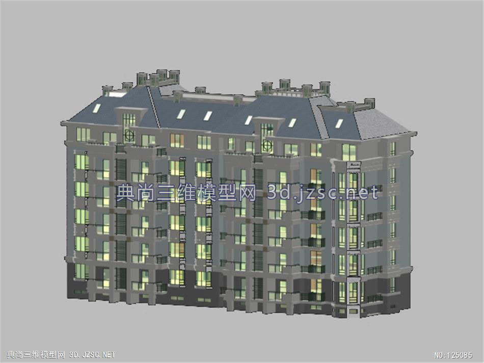 小区建筑-4-现代建筑max模型