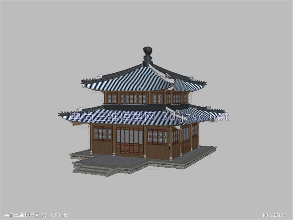 二层房3-唐宋建筑3dmax模型 古建寺庙宗教3dmax模型