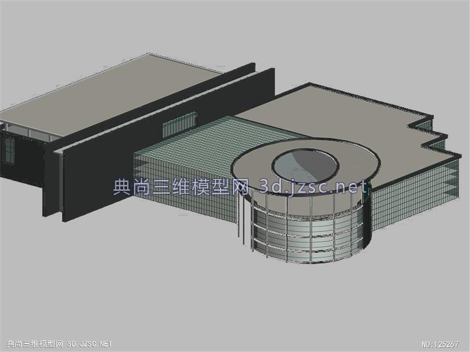 建筑模型max3d实体模型3dmax会展中心现代建筑max模型