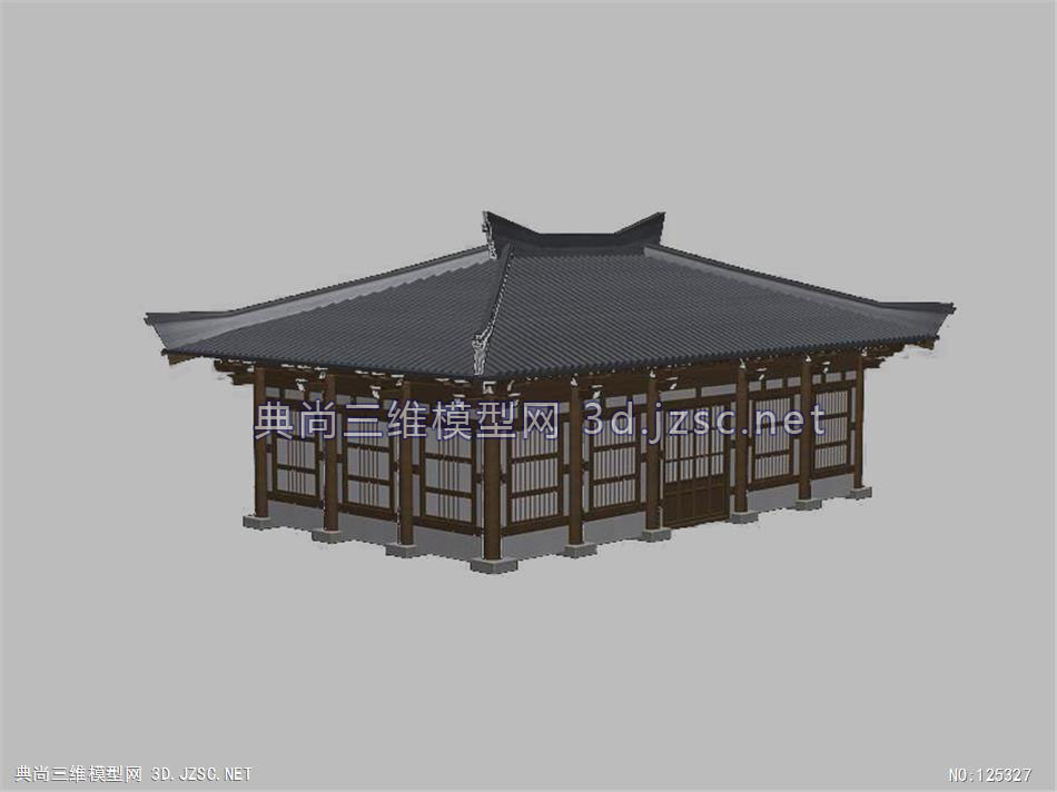 前殿-汉代建筑3dmax模型