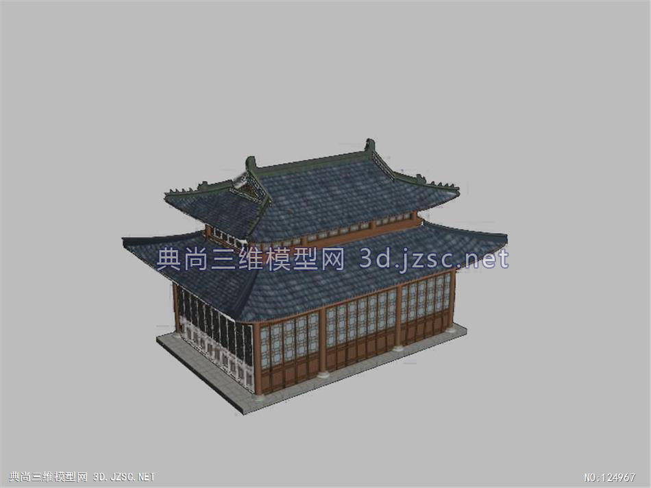 h北榭-001-唐宋建筑3dmax模型 休息小品3dmax模型