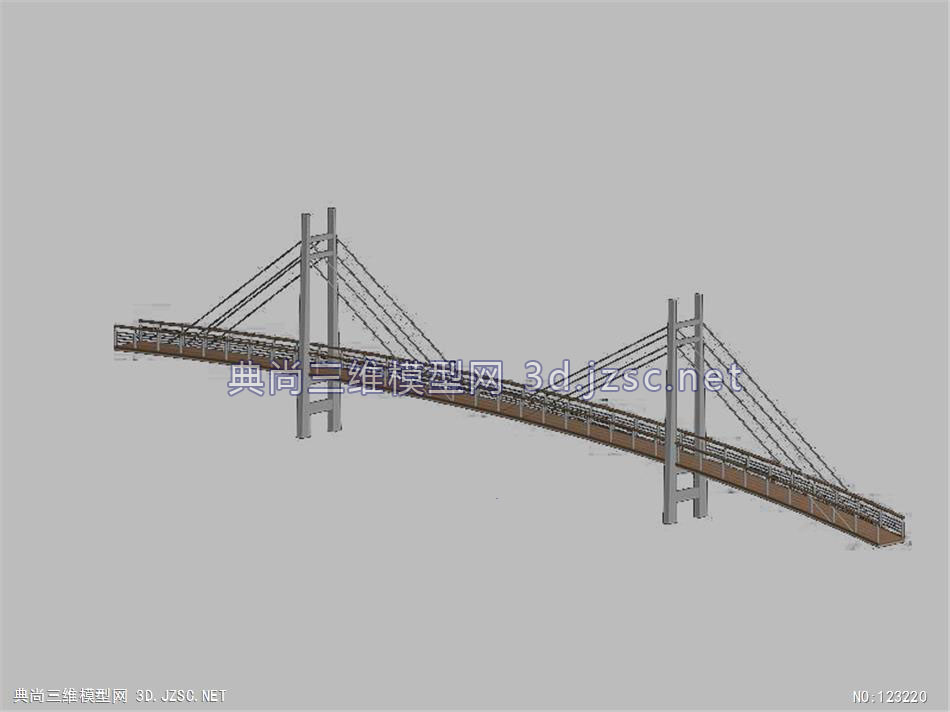 斜拉桥3dmax模型