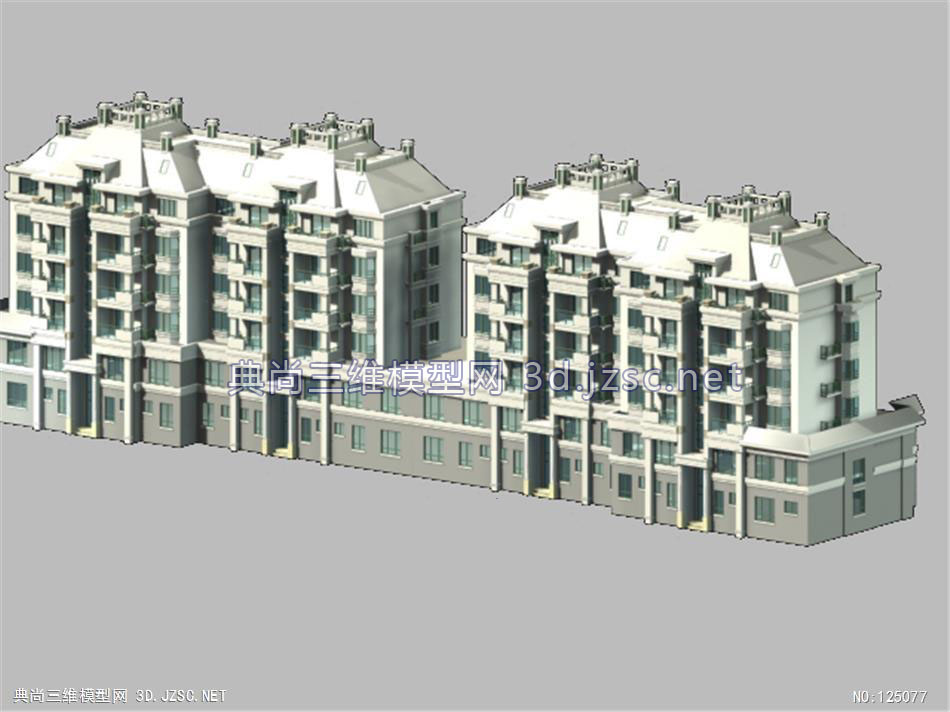 小区建筑-12-现代建筑max模型