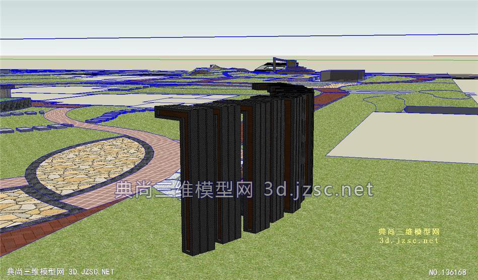 别墅居住区总体模型_3-su模型