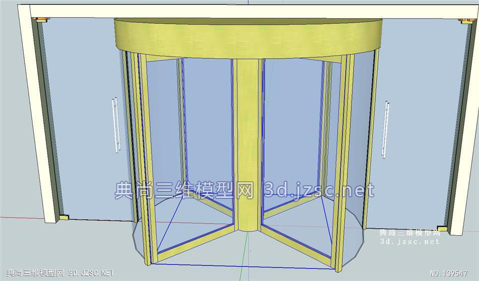 草图景观小品模型sketchup旋转门sketchup模型