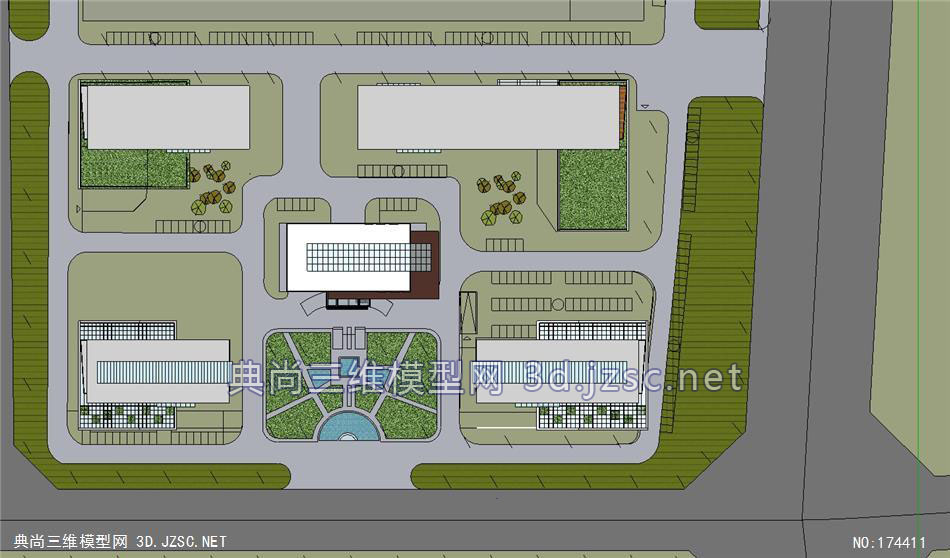 公建烟台东方电子产业园创业园企业园高层平地长方形现代cadskpppt