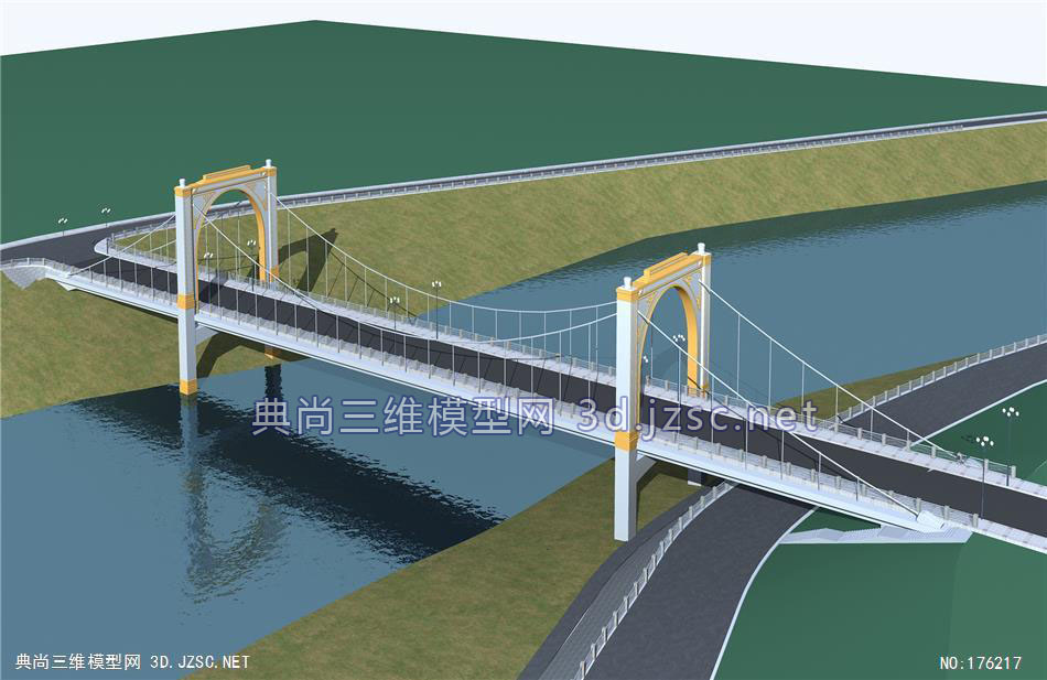 桥梁模型桥梁模模型规划(28)小桥3dmax模型