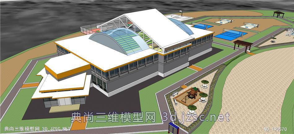 su体育馆sport centre/体育中心su模型 体育馆su模型
