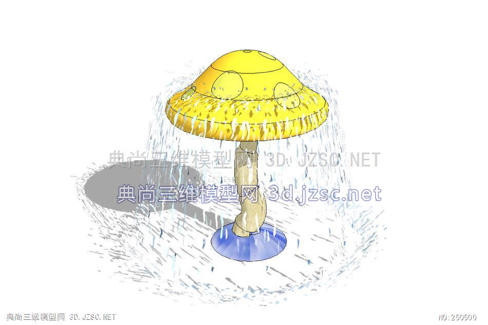 儿童丨乐园丨游乐设施丨蘑菇伞su模型 景观小品(精)su模型