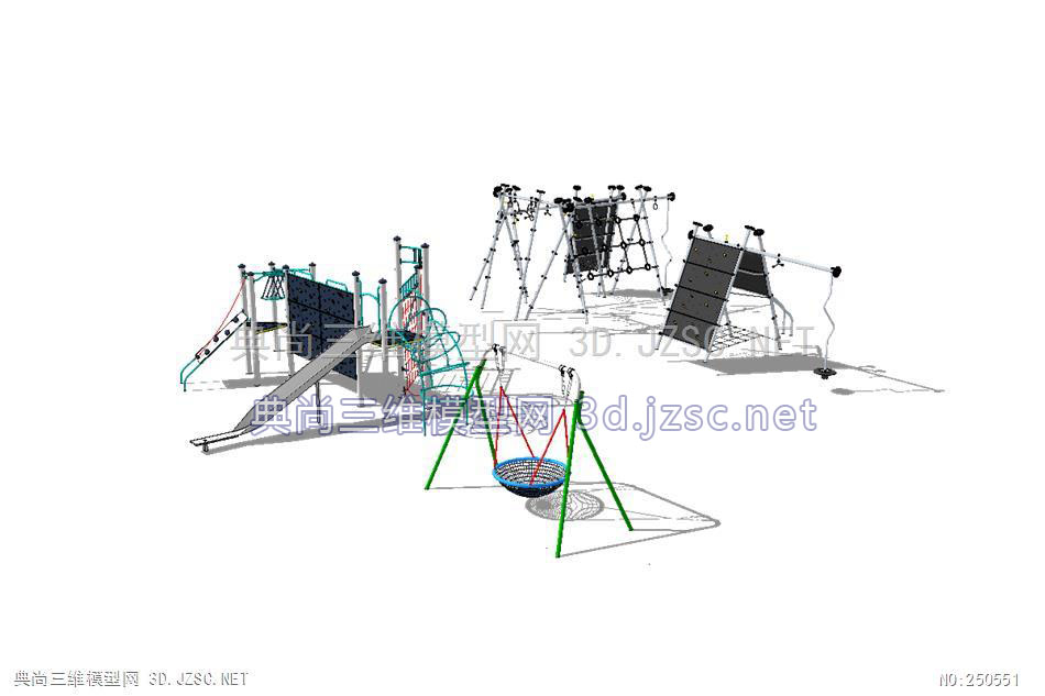 儿童丨乐园丨游乐设施丨组合游乐设施63su模型